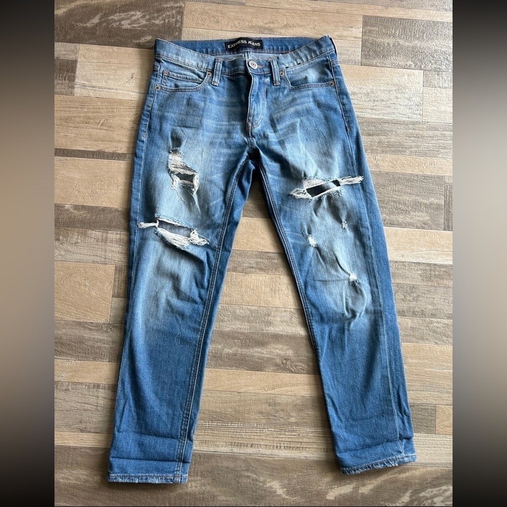 Express girlfriend distressed jeans